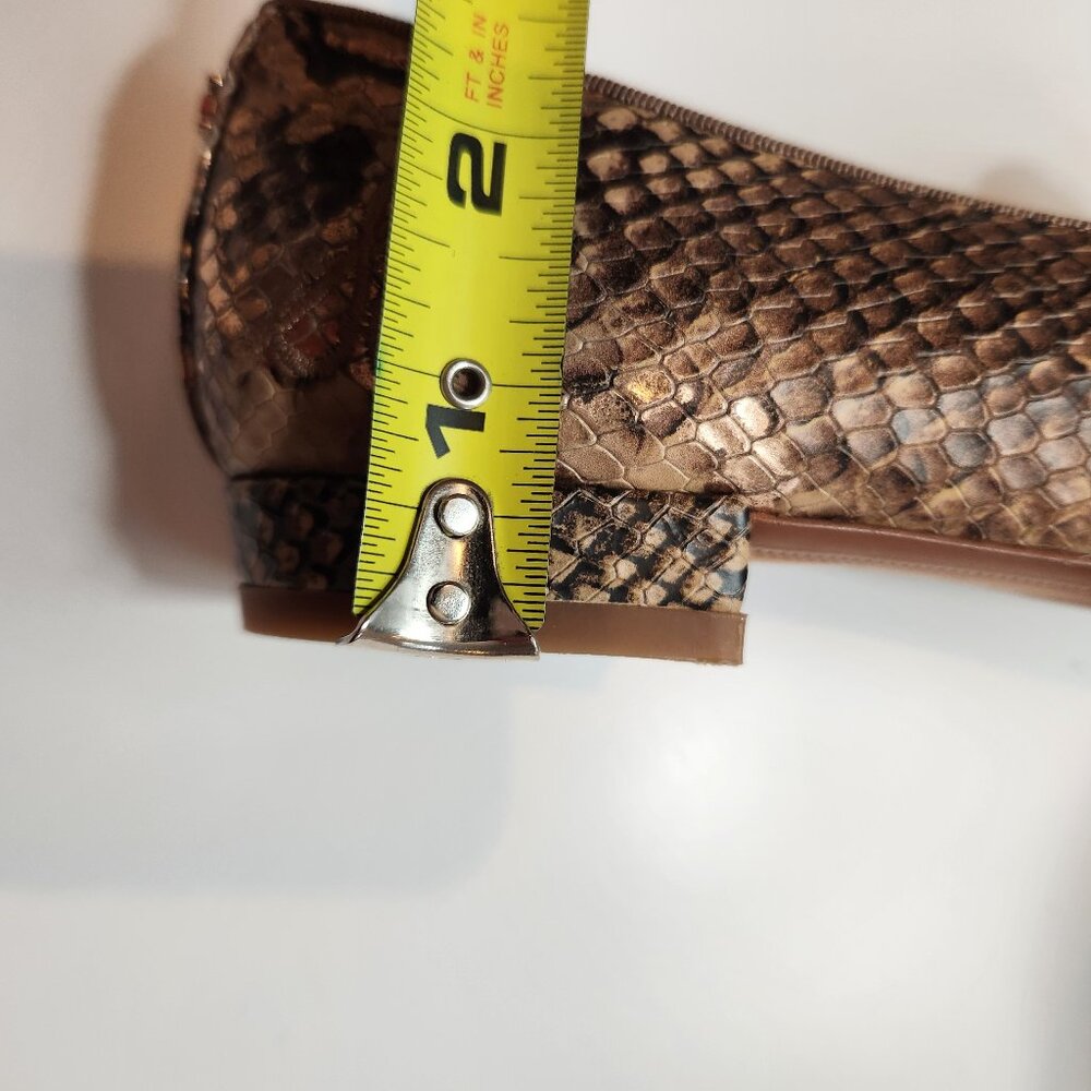 Sam Edelman Jordy Metallic Snakeskin Python Loafe… - image 4